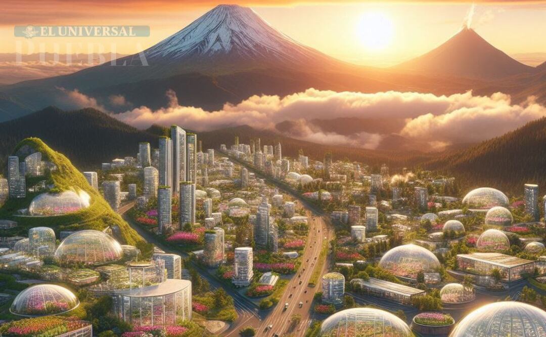 La Inteligencia Artificial prevé que así será Atlixco en un futuro | Foto: Bing para El Universal Puebla