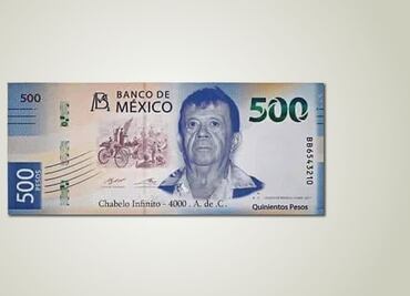 Circula en redes sociales el billete de 500 pesos con la imagen de Chabelo
