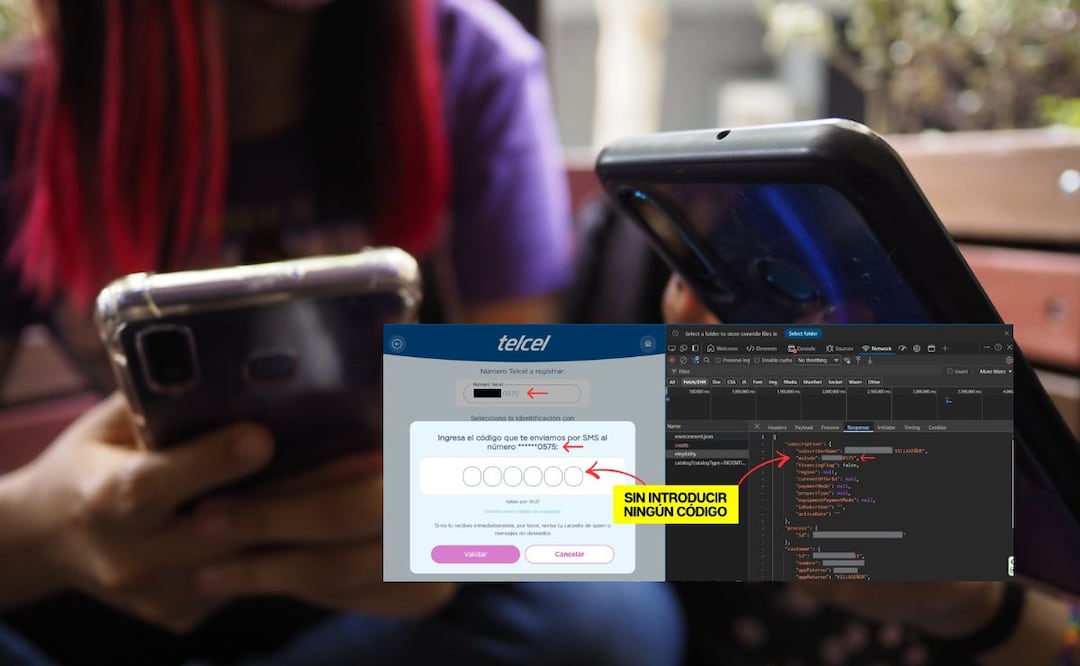 Foto: EsImagen/RRSS.       Revelan falla de seguridad en Telcel y expone datos de clientes