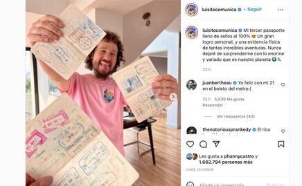 Luisito Comunica llenó su tercer pasaporte ¡Wow!