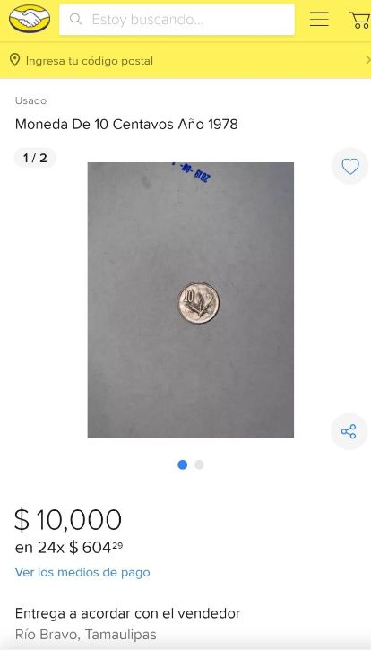 Descubren moneda de 10 centavos de 1978 valuada en hasta 10 mil pesos. Fuente: Freepik.