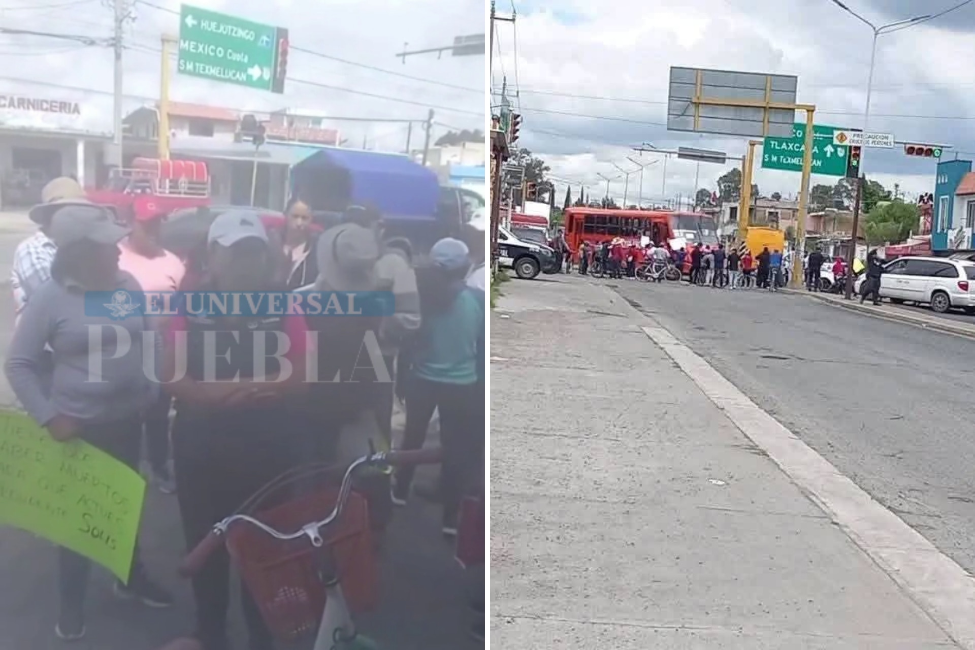Manifestantes cerraron la carretera federal México-Puebla | Foto: Captura de rede sociales / Redes sociales