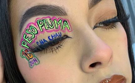 Poblana se hace viral por crear makeup belicón inspirado en Peso Pluma 