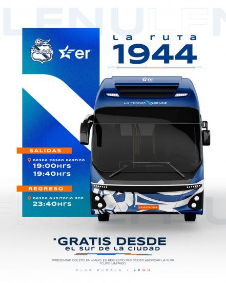 Puebla vs Santos. Ruta 1944 te lleva gratis al Cuauhtémoc