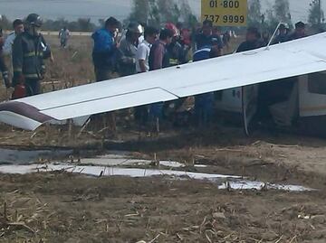 VIDEO. Cae avioneta de escuela de vuelo en Huejotzingo; hay dos lesionados