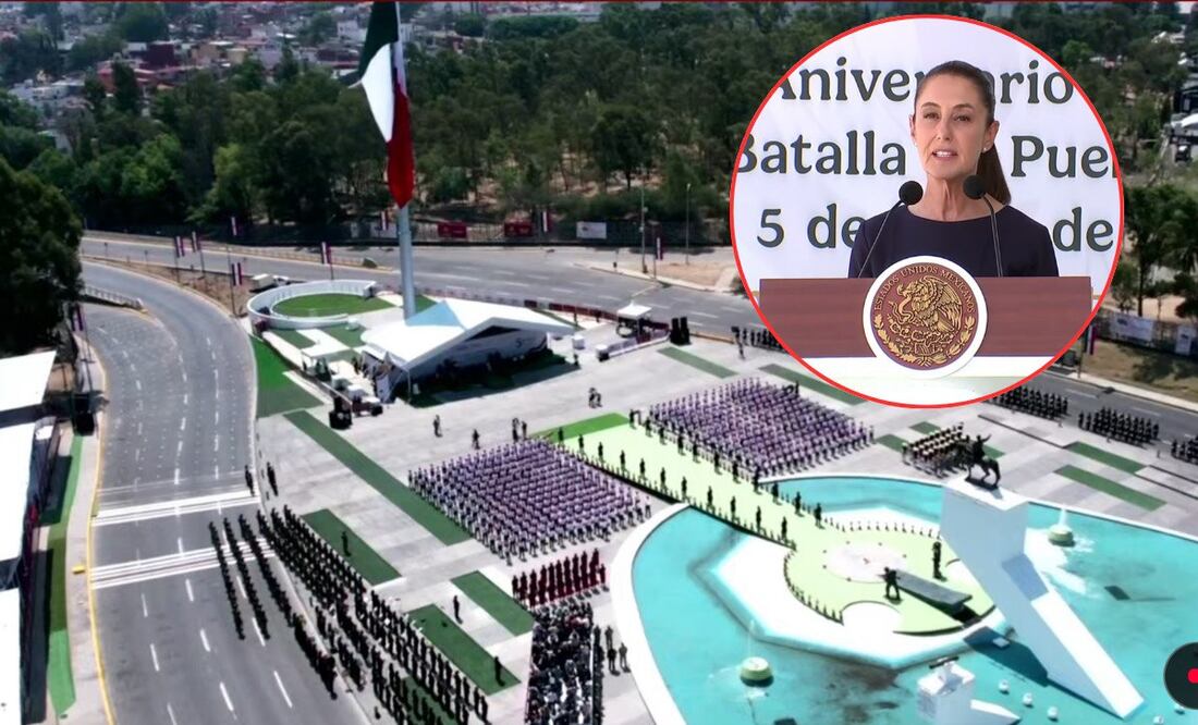 La presidenta Claudia Sheinbaum asistió a la conmemoración de la Batalla de Puebla | Foto: Captura de Video