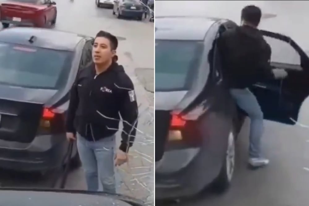 Un presunto montachoques rompió los cristales de una unidad de transporte público | Foto: Captura de video Redes Sociales