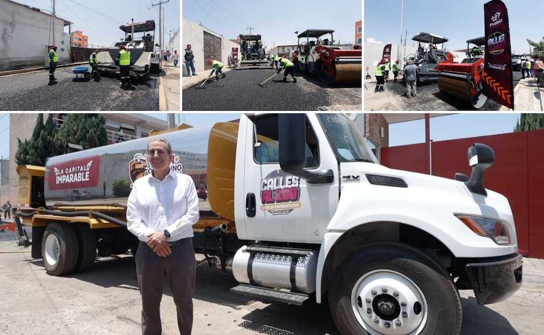 El tren de pavimentación comenzó los trabajos en la colonia El Patrimonio | Foto: EsImagen