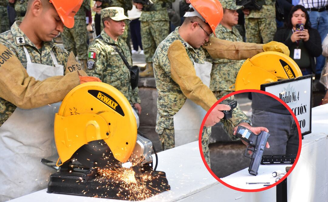 El armamento asegurado o donado queda a cargo del área de destrucción de materiales de guerra del ejército | Foto: Gobierno del Estado