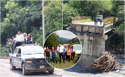 Gobierno federal y estatal reabren accesos a Tlacuilotepec; reconstruirán puente derribado por lluvias
