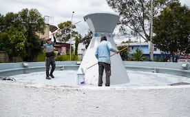Pepe Chedraui da mantenimiento al parque Rómulo O'Farril