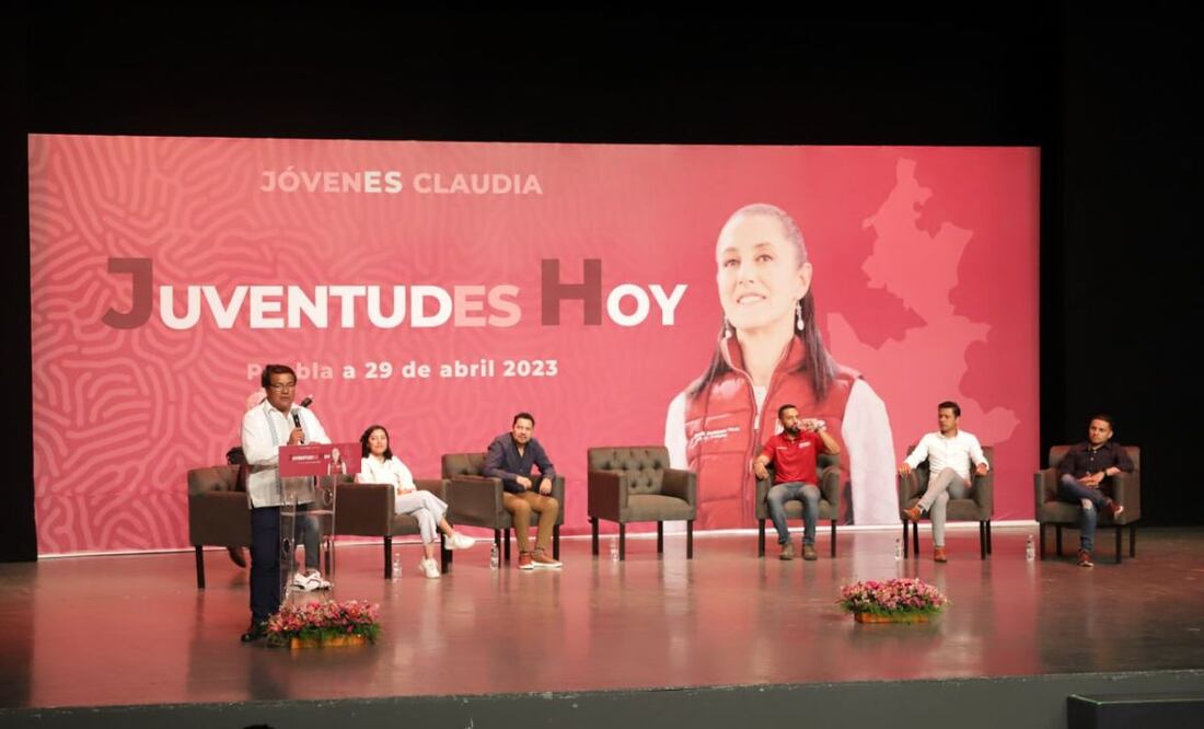 Julio Huerta encabeza el evento “JuventudES Hoy”en apoyo a Claudia Sheinbaum, jefa de gobierno de la Ciudad de México. | Foto: Agencia Es Imagen para El Universal Puebla