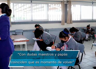 Entre dudas se dio el regreso a clases en Puebla