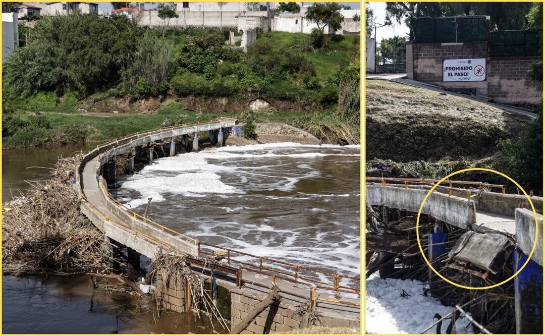 Este puente era usado para cruzar de la 11 Sur hacia Lomas de Angelópolis | Foto: EsImagen