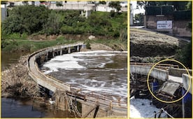 Cierran puente Los Gallos en Santa Clara Ocoyucan debido a daños por lluvias