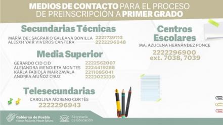 Preinscripciones Puebla 2021. ¿Tienes dudas? En estos teléfonos te pueden orientar