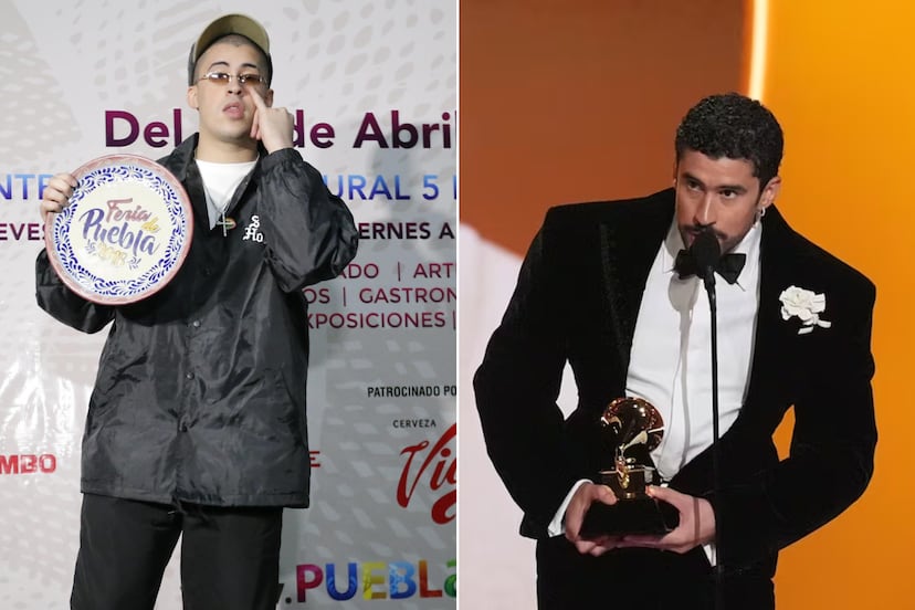 Bad Bunny, primer artista de la Feria de Puebla que recibe el Grammy al Álbum del Año
