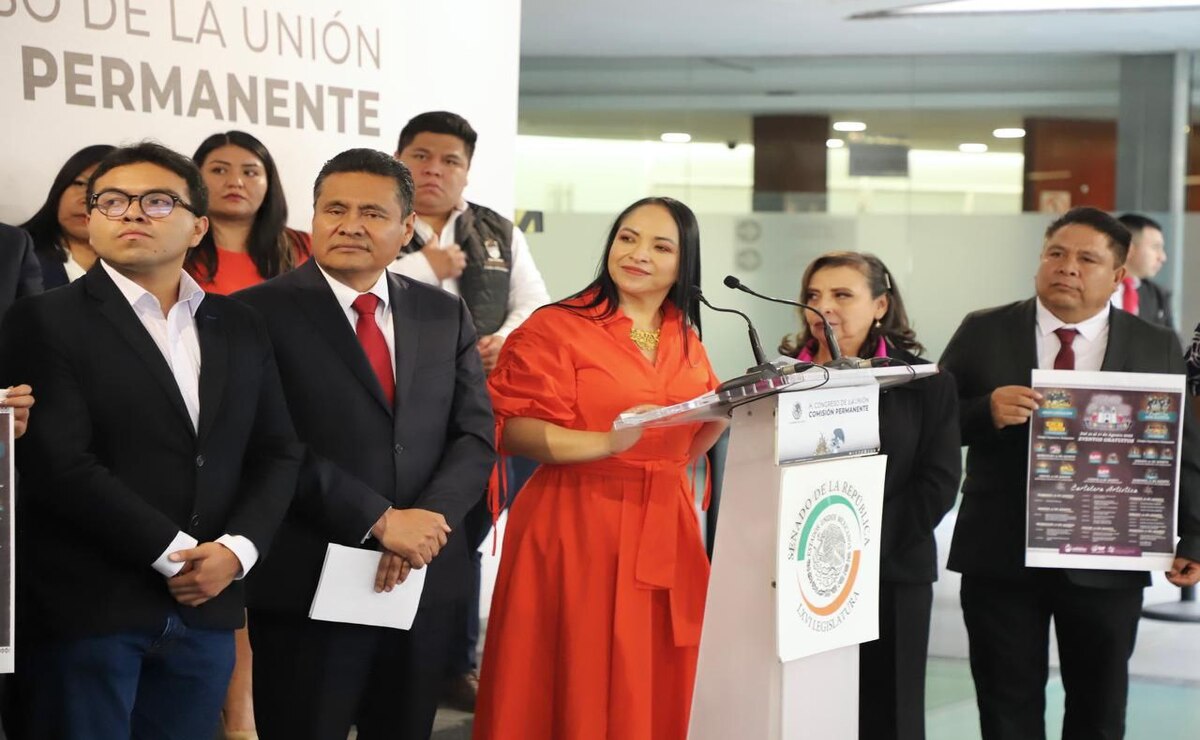 Liz Sánchez presenta en el Senado las Ferias de la Manzana de Zacatlán y Coronango