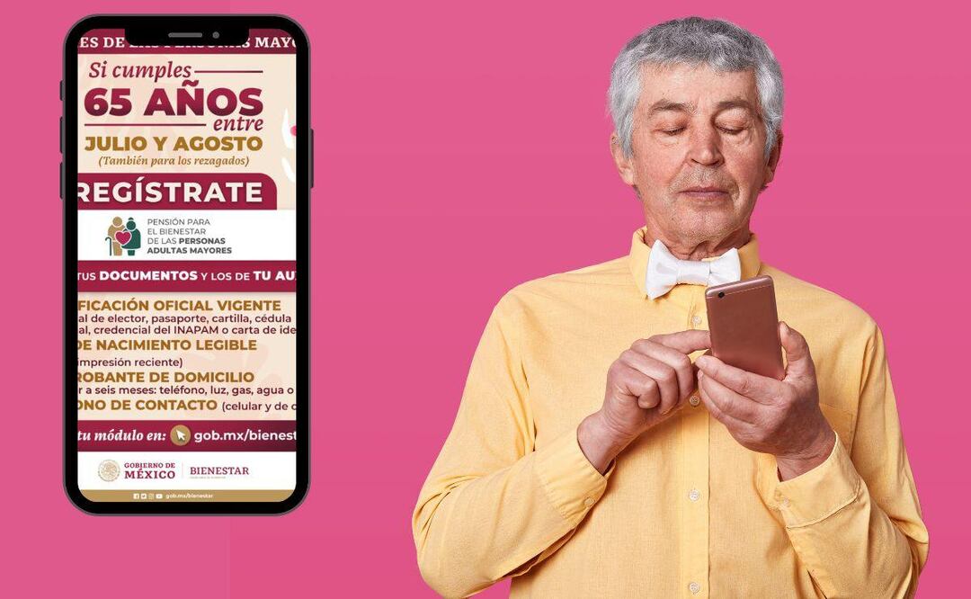 Este lunes 19 de agosto inicia el registro de la Pensión Bienestar para Adultos Mayores | Foto:  Freepik / Canva