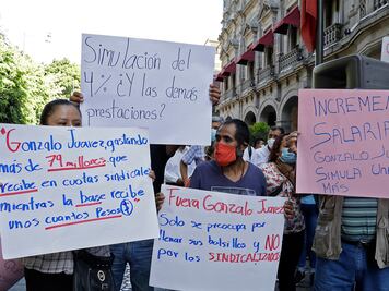 Reclaman sindicalizados aumentos mínimos y cuotas altas en el Ayuntamiento de Puebla