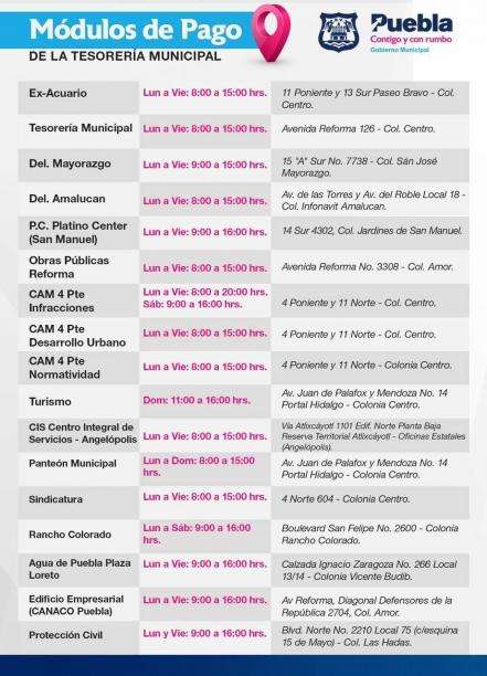 Reanudarán servicios en la Tesorería Municipal el 20 de octubre