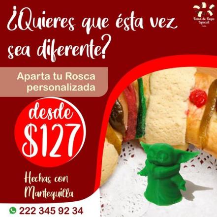 Rosca de Reyes en Puebla: hay de Baby Yoda, Spiderman y unicornios