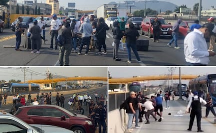 Bloqueo de seis horas en la autopista México-Puebla termina a golpes