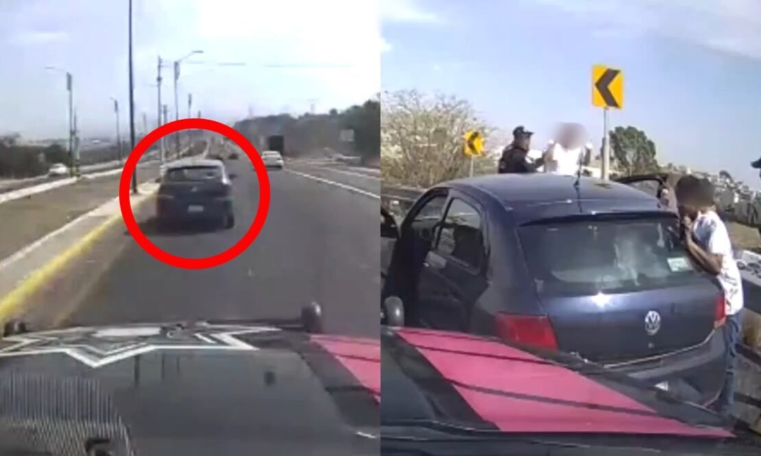 Persecución y recuperación de auto robado en la ciudad de Puebla | Foto: Producción El Universal