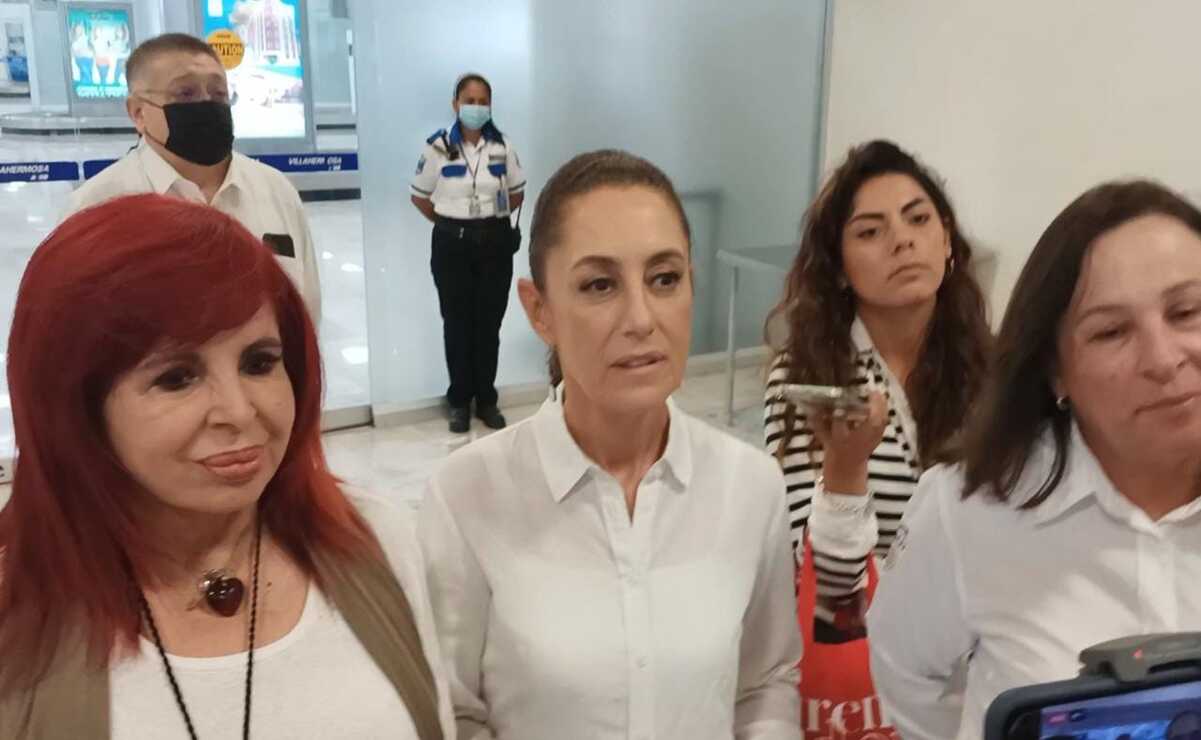 "En la 4T no desperdiciamos dinero en bardas o estelas de luz": Sheinbaum visita refinería de Dos Bocas