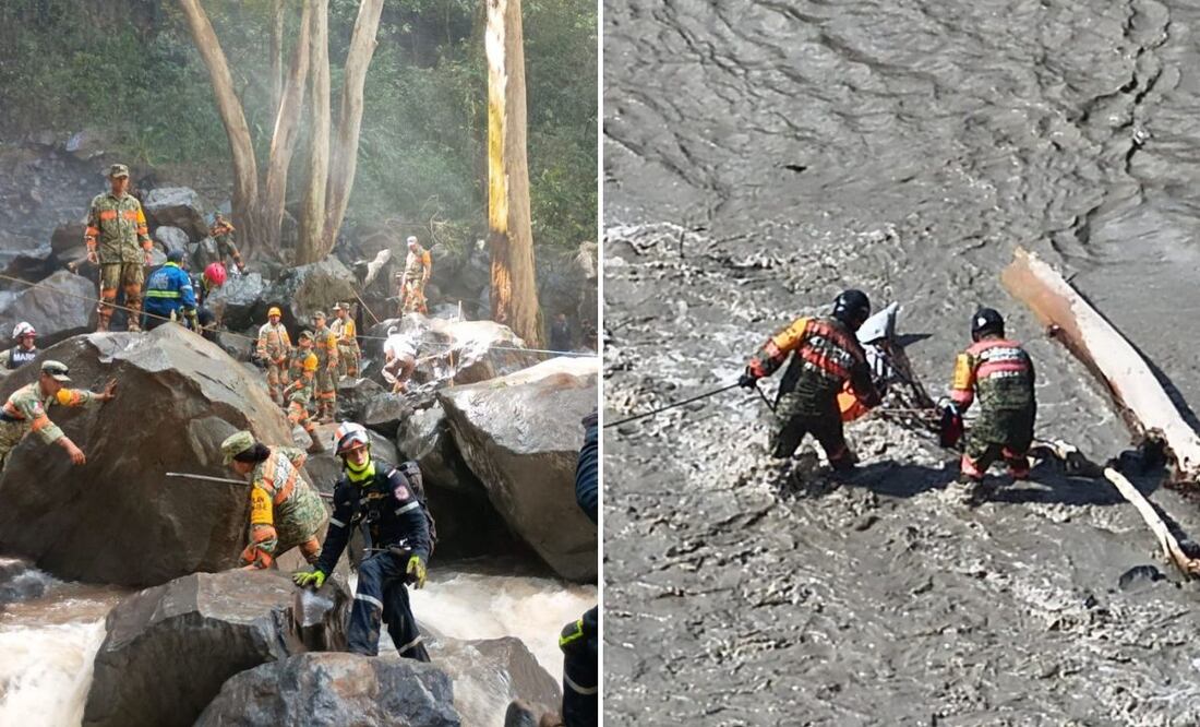 Siguen las labores de búsqueda y recuperación de los cuerpos tras las lluvias en la sierra de Puebla | Foto: Gobierno de Puebla