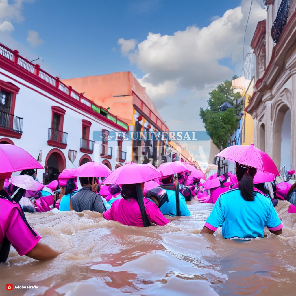 La IA dio a conocer las zonas más propensas a inundaciones / Foto: Adobe Firefly generada por el Universal Puebla / Canvas