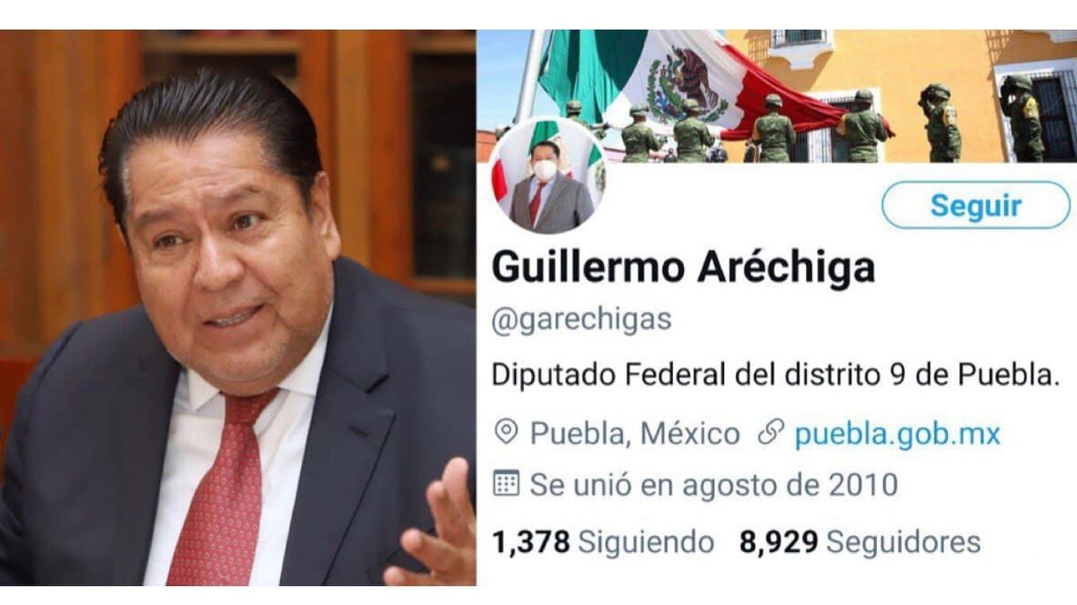 Cuenta de Guillermo Aréchiga Santamaría en la red social Twitter FOTO: Agencia Enfoque