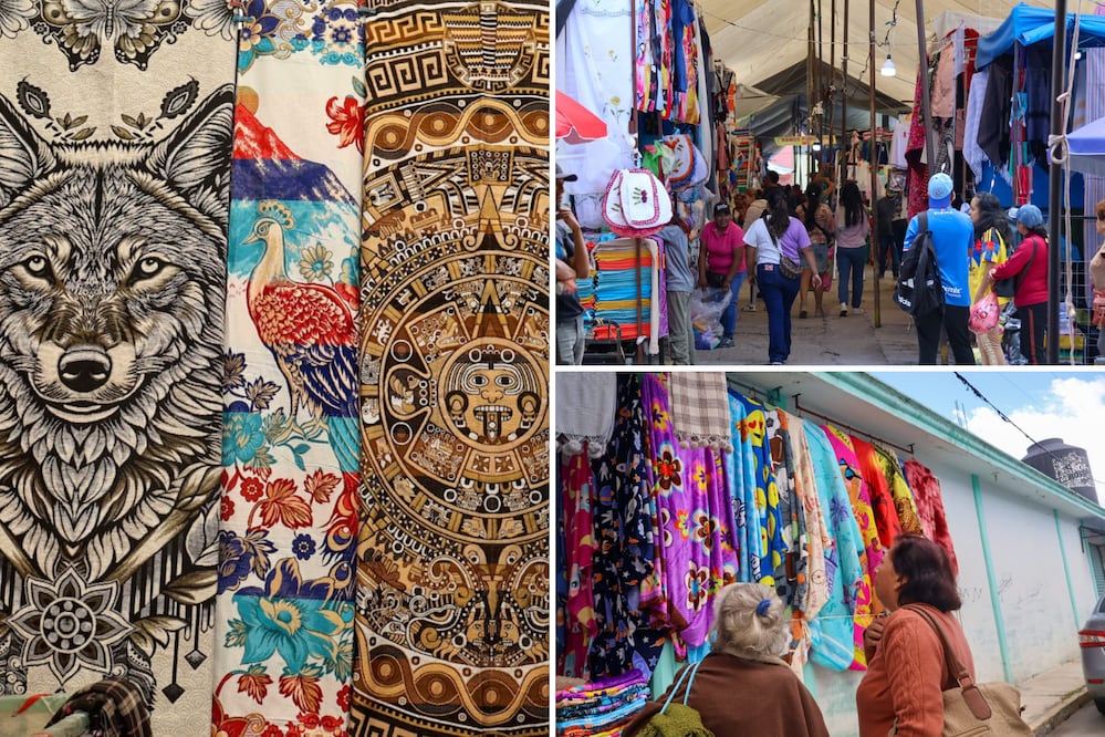 Cerca de Puebla hay un tianguis con todo para comprar para el frío | Foto: EsImagen
