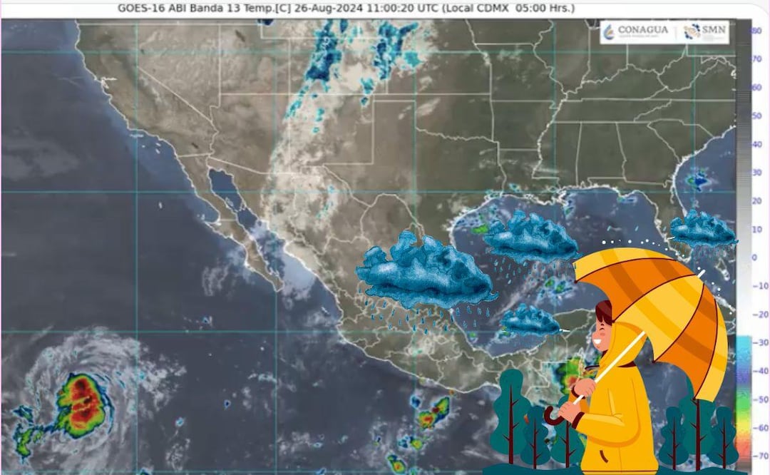 Debes estar al pendiente del clima a partir del martes 27 de agosto por la llegada de la Onda Tropical | Portada: Facebook @conagua_clima / Canvas