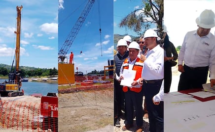 Armenta supervisa avances del puente de La Panga en Valsequillo