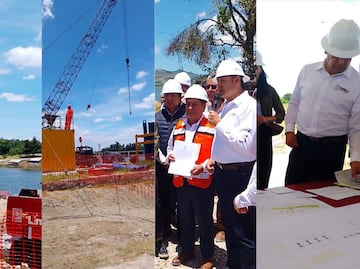 Armenta supervisa avances del puente de La Panga en Valsequillo