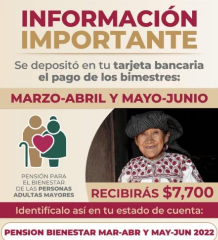 ¿Eres derechohabiente de las Pensiones de Bienestar? Este es el monto que hoy depositan en tarjeta
