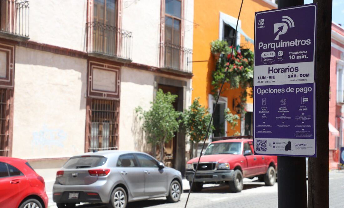 Los parquímetros del Centro Histórico de Puebla van a operar cuatro meses más | Foto: EsImagen