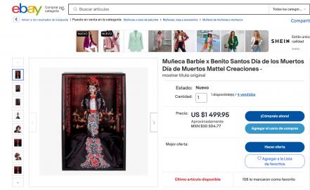 Barbie Día de Muertos 2022 se vende hasta en 30 mil pesos