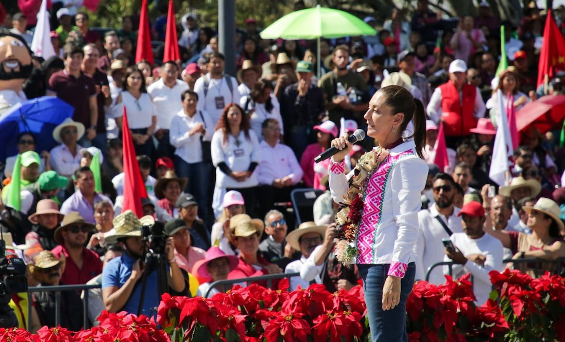 Claudia Sheinbaum culminó su visita a Puebla | Foto: Agencia Es Imagen para El Universal Puebla