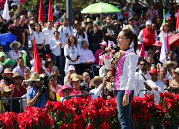 Claudia Sheinbaum celebra unidad de ex aspirantes a la gubernatura de Puebla