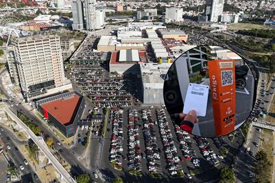 Ya cobran estacionamiento a motociclistas en Angelópolis