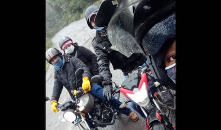 Grupo armado despoja a turistas de motocicletas en el Pico de Orizaba
