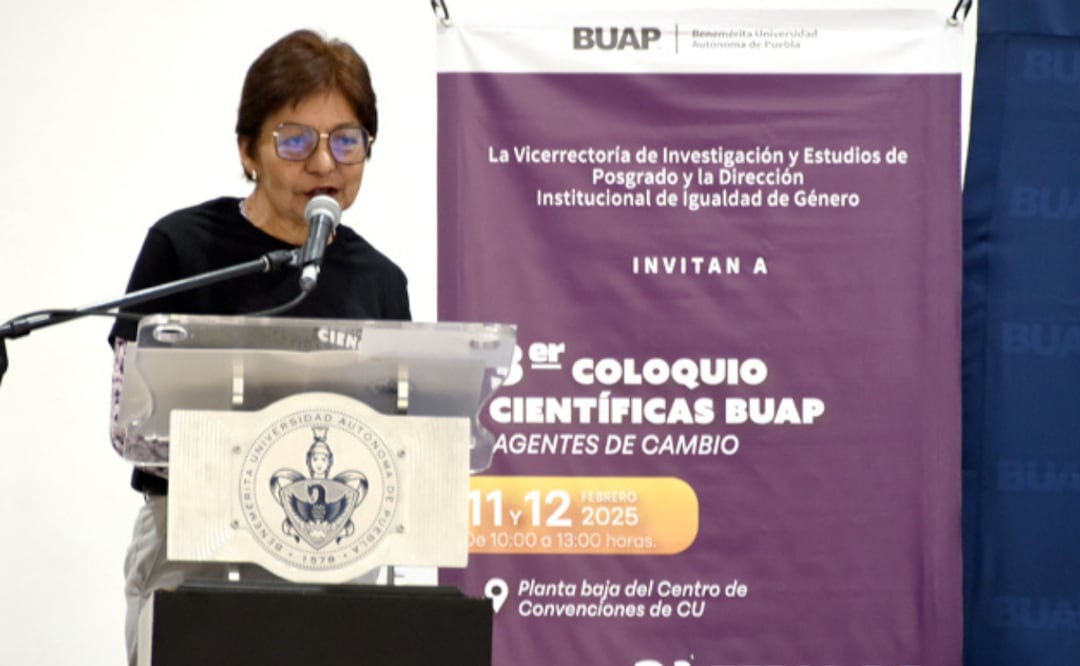 Rectora Lilia Cedillo dicta conferencia alusiva al Día Internacional de la Mujer y la Niña en la Ciencia I Foto: BUAP