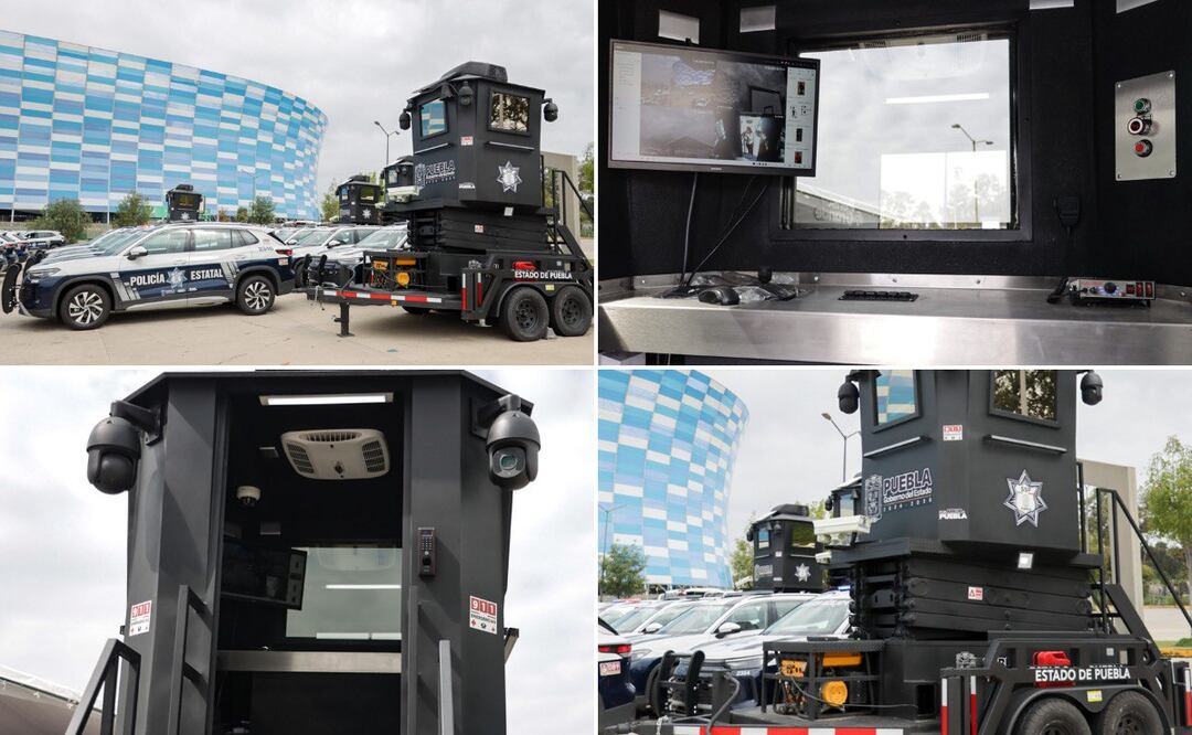 Estas torres de vigilancia están colocadas en puntos clave de Puebla | Foto: Gobierno del Estado