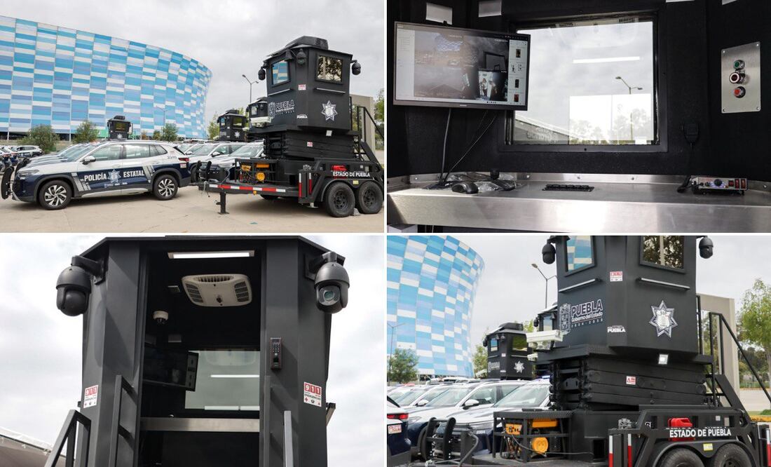 Estas torres de vigilancia están colocadas en puntos clave de Puebla | Foto: Gobierno del Estado