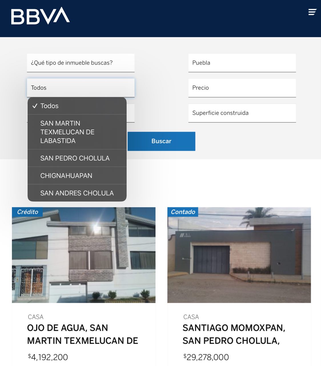 Estos son los municipios que actualmente tienen ofertas / Foto: BBVA