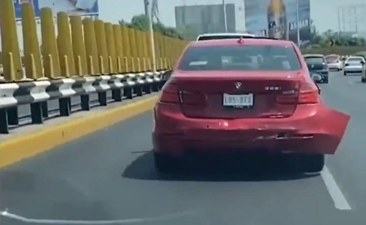 Presunto montachoques amedrenta a familia sobre Periférico