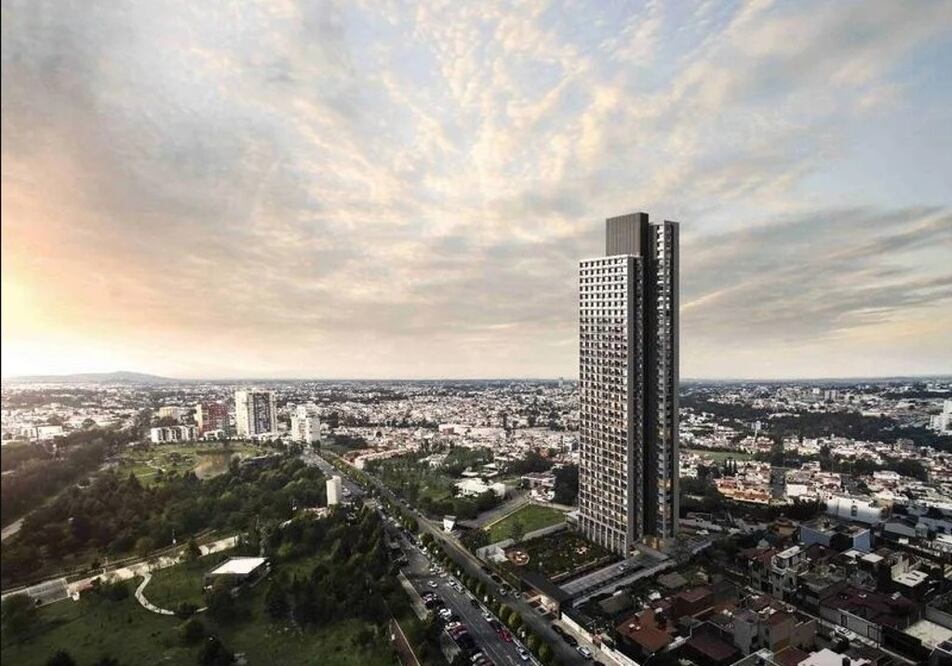 El desarrollo vertical se ubica frente al Jardín del Arte. Foto: Grupo Une
