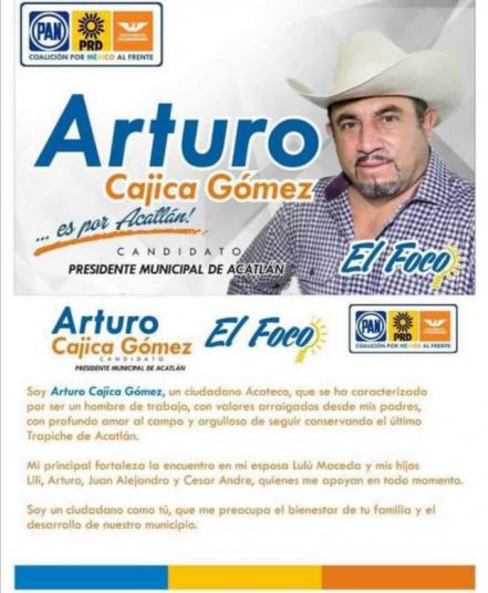 Arturo Cajica, de agricultor a alcalde preso